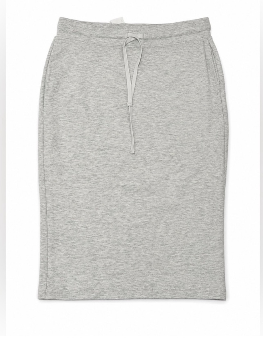 LOFT NWT Gray Drawstring Midi Skirt with Side Slits